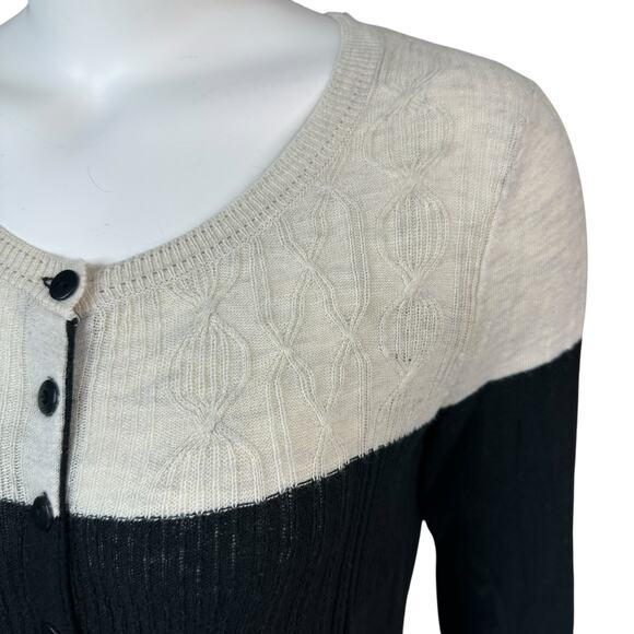 Anthropologie Sparrow Womens Sweater Large Colorblock Lightweight Cashmere Blend - Picture 2 of 8